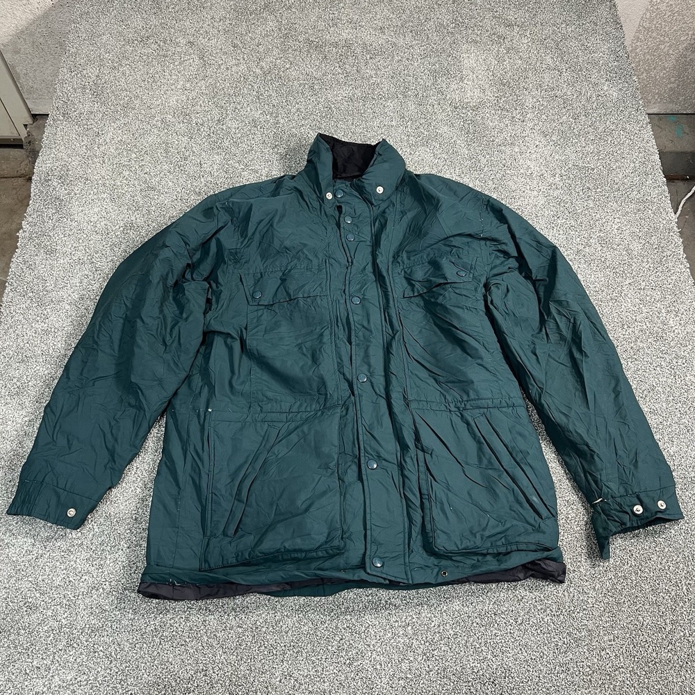 Vintage REI Mens Teal Green Outdoor Field Jacket Hiking Utility Gorpcore L